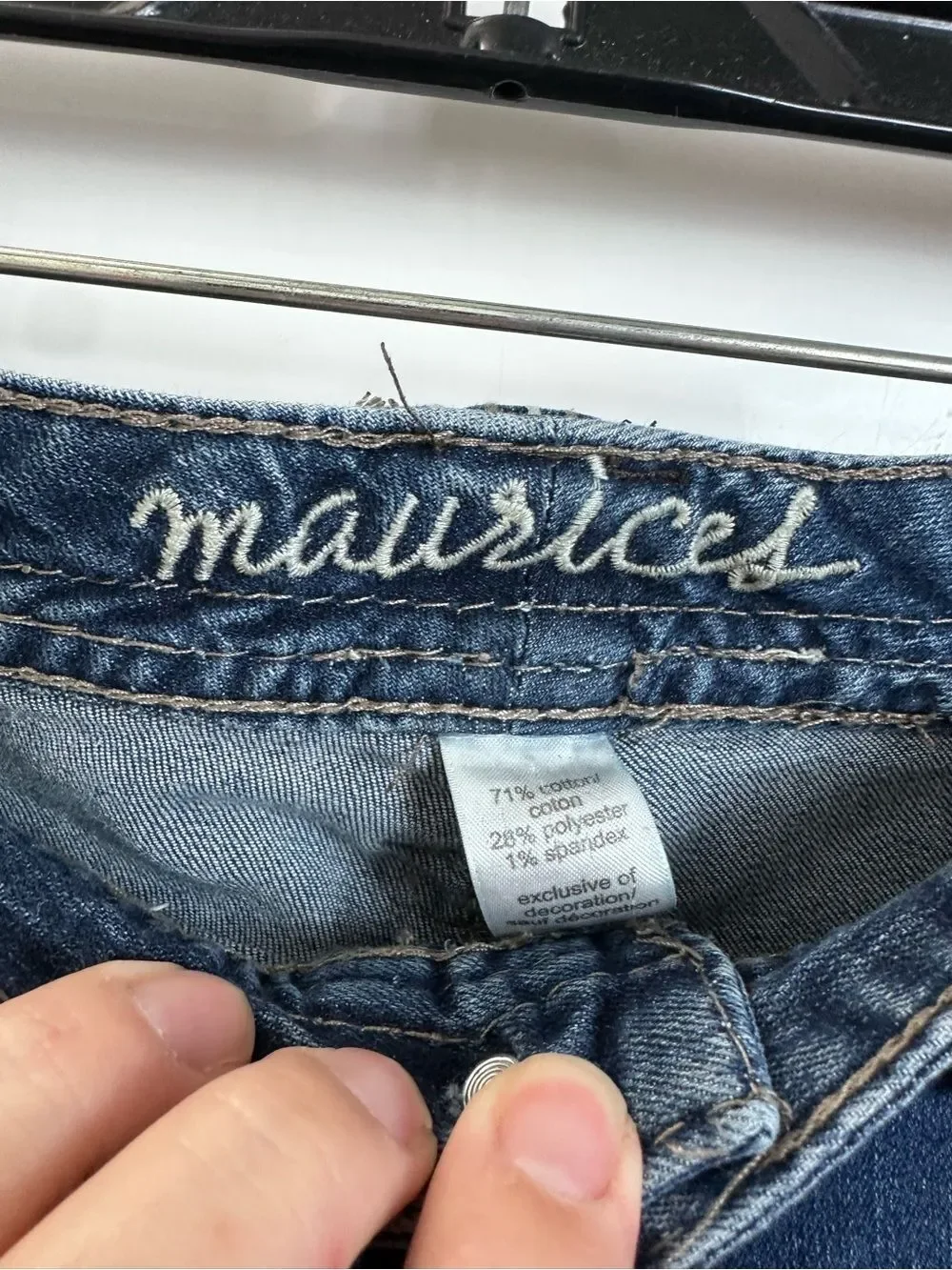 Maurices Women's Medium Blue Cropped Stretch Skinny Jeans